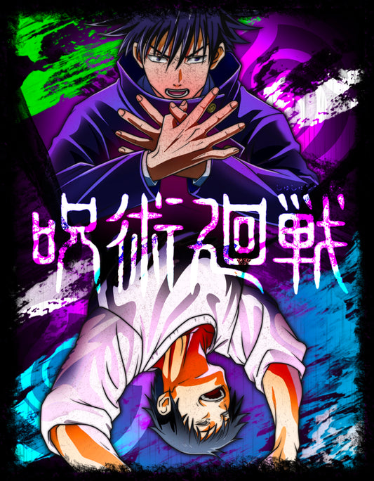 Jujitsu Megumi And Toji Poster (12x18)