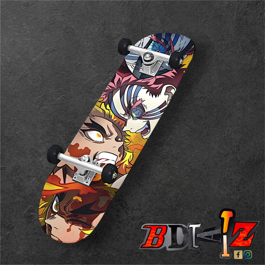 Rengoku Vs Akaza Custom Skateboard